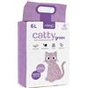 AqpetFriends Catty Green Lettiera Naturale per Gatti Alla Soia Fragranza Alla Lavanda 6 L