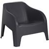 TOOMAX - Poltrona da esterno Petra Antracite - h70x79x76,5 cm