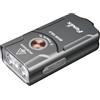 FENIX Torcia portachiavi E03R v2.0 grigia, ricaricabile, leggera, 500 lumen, 90 m, 30 ore massime, modalità luce rossa, ricarica USB-C, IP66
