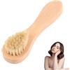 Salmue Spazzola per la pulizia del viso in legno naturale con setole morbide, ideale per peeling delicato, massaggio a secco e trattamento di pelle sensibile, fit for tutti i tipi di pelle
