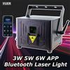 YUER Bluetooth App 3W 5W 6W RGB Animazione Laser Light Scanner Proiettore Luce da palco DJ Disco Bar Club Festa Matrimonio Natale