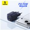 BASEUS Caricabatterie Baseus 20W GaN USB C con Ricarica Rapida PD3.0 QC per iPhone 17 16 15 14 13 Pro Max, Samsung, Laptop e iPad