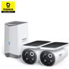 BASEUS Telecamera di Sicurezza Esterna Baseus S1 Pro, Chiarezza 3K, Wireless, Alimentazione Solare Continua, IP67, Kit con 2 Telecamere WiFi