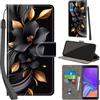 PHINIENLAND Cover per Samsung Galaxy A7 2018 Case PU Pelle Custodia [Kickstand] [Chiusura magnetica] [Slot per Schede], Portafoglio Flip Custodia per Samsung A7 2018,Fiori