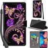 PHINIENLAND Cover per Samsung Galaxy A20e / A10e Case PU Pelle Custodia [Kickstand] [Chiusura magnetica] [Slot per Schede], Portafoglio Flip Custodia per Samsung A20e,Farfalla dorata