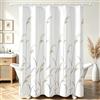 Lerores - Tenda per doccia e vasca da bagno, 150 x 180 cm, con fondo pesante, resistente alla muffa, impermeabile, lavabile, in tessuto di poliestere, con 10 occhielli e ganci per doccia per il bagno