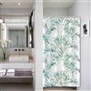 Bovlleetd Foglie di Palma Verde Tenda da Doccia 92x183cm Acquerello Botanico Primaverile Mezzo Stretto Impermeabile Lavabile in Poliestere Tende da Bagno con 6 Ganci per Bagni Piccoli, Vasca da Bagno