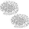 PATIKIL 1,82m Catena Sospensione per Lampadario Illuminazione Finitura Argento, 2 Set Catena ad Anello in Metallo per Lampadario Sospensione Pianta Sospesa