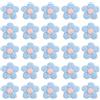 PATIKIL Fiori Uncinetto, 50Pz Fiori Applicare Lavori Cucito Fatti a Mano all'Uncinetto, Decorazioni per Capelli Fai da Te, Vestiti, Feste, Artigianali, Blu Acqua/Rosa Ciliegia