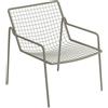Emu - Poltrona bassa impilabile Rio R50 - Grigio - Acciaio - Designer Anton Cristell