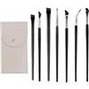 Esforzarse Set di 7 pennelli per eyeliner, Eyeliner in gel di Precisione, Set Pennelli Make Up Professionale Occhi con Pennello Eyeliner, Pennello per Eyeliner ad Angolo, Pennello Ombretto Occhi