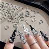 TESGADGETS 60 pezzi di borchie in metallo punk, borchie in lega per manicure fai-da-te, anelli piercing, ciondoli per nail art, orecchini e borchie come accessori per design delle unghie
