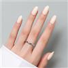 Luxbon Press On Nails Stick On Nails con colla per unghie No-Cure e kit di strumenti - Punte in gel morbido per mandorle corte 25-30 pezzi, unghie finte riutilizzabili, bianco latte