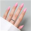Luxbon Short Almond Press On Nails con colla per unghie No-Cure e kit di strumenti - False Soft Gel Tips 25-30pcs Full Size Set, unghie finte riutilizzabili per donne, Stick On Nails, rosa