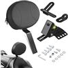 SWESGI Schienale conducente regolabile per Harley Davidson, schienale per motociclista adatto per Touring Street Glide Road King Road Glide Electra Glide 1997-2025, nero