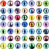PATIKIL 100Pz Occhi Drago 12mm, Occhi Vetro Rotondi Animali Occhi Uncinetto, Multicolore