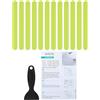 PATIKIL Adesivi Antiscivolo per Vasca 7.87x0.79 Pollici, 12Pz Adesivi Antiscivolo per Pavimento Doccia con Decalcomanie Adesive Raschietto per Vasca Doccia Pavimento, Verde Chiaro