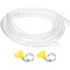 PATIKIL 1Pz Tubo PVC Plastica, 25mm x 30mm x 3 m Tubo Flessibile Trasparente in Vinile con Fascette Stringitubo, Tubi Silicone Gomma Morbido per Acquari Industriali Multiuso in Vinile