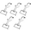 XCRPRT Moschettoni Girevoli 5Pcs, Moschettone 75mm Lungo, Moschettoni Portachiavi Robusti con 360 ° Testa Girevole Gancio Portachiavi per il Collare del Cane Corda Portachiavi (Argento)