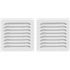 PATIKIL 8 x 8 Copertura Ventilazione in Acciaio Inossidabile, 2pz Griglia Aria a Schermo per Cappa di Ventilazione HVAC per Casa Cucina Camino Bagno Parete Soffitto, Tono Argento