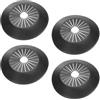 PATIKIL Copertura Tubo Acqua Decorazione 1.18-2.17 (30-55mm), 4Pz Copri Tubi Termosifoni Copertura per Tubi Riscaldamento Piastra Scudetto Colletto Radiatore per Tubo Parete, Nero