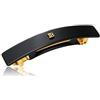 Balmain Hair Couture Cellulose Acetate Barrette pour Cheveux Medium Black Fermacapelli 1 pz.