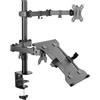 RICOO Supporto monitor e note-book PC TS7111 Braccio di scrivania schermi da 13-32 pollici (ca. 33-81 cm) Staffa da tavolo è inclinabile girevole per