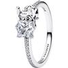 Pandora Disney Stitch & Stone 193740C01 - Anello da donna, 54/17,2, Argento sterling, Zirconia cubica