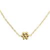 SINGULARU - Collana Tiny Daisy. Acciaio con Placcatura Oro 18Kt. Catena con Dettagli a Sfera. Gioielli da Donna