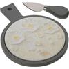 HERVIT Tagliere 20x15 Cm Con Coltello Formaggio Fiori