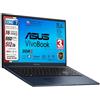 ASUS Computer portatile, Intel i7, SSD pci 512 Gb, 15,6 Ips FHD, Hdmi, bt, webcam, Wi-fi, 4 Usb, Bt, tastiera italiana, ddr5 16 gb, preconfigurato, Garanzia Italia 3 anni, blue edition