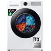 SAMSUNG WW80FG5L32AHET LAVATRICE SLIM, Caricamento frontale, 8 kg, 14 programmi, Profondità 47 cm, Giri 1200 rpm, Bianco, livello rumorosità centrifuga 72 dB(A), Classe A