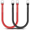 GUNGY Cavi Batteria Auto 14mm² 30cm Cavi Inverter Batteria 12V 6AWG Cavo Batteria con Capicorda ad Occhielli M8 per Camion Moto Marina Solare Rosso e Nero 2 Pezzi