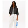 Tommy Jeans Bomber idrorepellente con logo ripetuto Black Donna