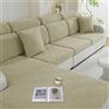 Ystyle Copriseduta Divano Elasticizzato, Copricuscini Divano Universale Lavabile, Soft Copridivano Cuscini Separati Antiscivolo (1 Posto*2, Cachi)