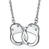 Bling Jewelry Collana Dichiarazione Con Grande Ciondolo Di Manette In Acciaio Inossidabile Per Uomini E Donne Stile Punk Rocker E Biker Unisex Lunga 22 Pollici