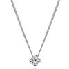 Miore Collana da donna in oro bianco con diamante solitario da 0,07 carati, oro bianco 14 carati/585, lunghezza 45 cm, gioiello con diamante, 45 cm, Oro