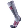 UYN Wintersports Calze Tecniche Da Sci, Adulto, Grigio (Light Grey Melange/Coral), 37/38