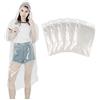 LEBEXY, Mantella Impermeabile monouso con Cappuccio, Trasparente, 5 Pezzi