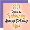 Stuff4 Favoloso biglietto di auguri l'80° compleanno la mamma 80 oggi