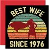 Stuff4 Biglietto di auguri il 48° anniversario della moglie del marito con scritta in lingua inglese Best Wife Since 1976 con scritta I Love You il 48° anniversario di matrimonio 145mm