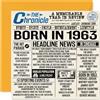 Stuff4 Biglietto di auguri il 61° compleanno uomini e donne con giornale Born In 1963 Happy 61 Birthday Card for Grandad Grandma Nan Vintage Retro Back In 1963 145mm Sessantuno