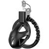 SuperLove Sissy Chastity Cage with Adjustable Ring Small Black