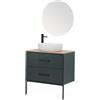 Feridras Mobile Bagno Sospeso Venus cm.80 colore Verde Petrolio