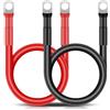 GUNGY Cavi Batteria Auto 16mm² 50cm Cavi Inverter Batteria 12V 5AWG Cavo Batteria con Capicorda ad Occhielli M8 per Camion Moto Marina Solare Rosso e Nero 2 Pezzi
