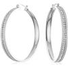 Bling Jewelry Big Channel Set CZ Statement Hoop Orecchini Oro Argento Tonalità Acciaio Inox