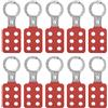 Yosoo Health Gear Hasp per Blocco Auto, 6 Fori in Alluminio Lockout Tagout Hasp Lock Direzionale, Kit di Blocco 10 Pezzi per Veicoli, Blocco Hasp per Industria Chimica Energia Elettrica Miniera di