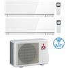 Mitsubishi Climatizzatore Condizionatore Mitsubishi Kirigamine Zen Wifi Bianco Dual Split Inverter 9000 + 15000 BTU con U.E. MXZ-2F53VF classe A+++ /A++ NOVITÁ