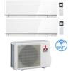 Mitsubishi Climatizzatore Condizionatore Mitsubishi Kirigamine Zen Wifi Bianco Dual Split Inverter 9000 + 9000 BTU con U.E. MXZ-2F53VF Classe A+++/A++ NOVITÁ