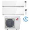 Mitsubishi Climatizzatore Condizionatore Mitsubishi Kirigamine Zen Wifi Bianco Dual Split Inverter 9000 + 18000 BTU con U.E. MXZ-2F53VF classe A+++ /A++ NOVITÁ